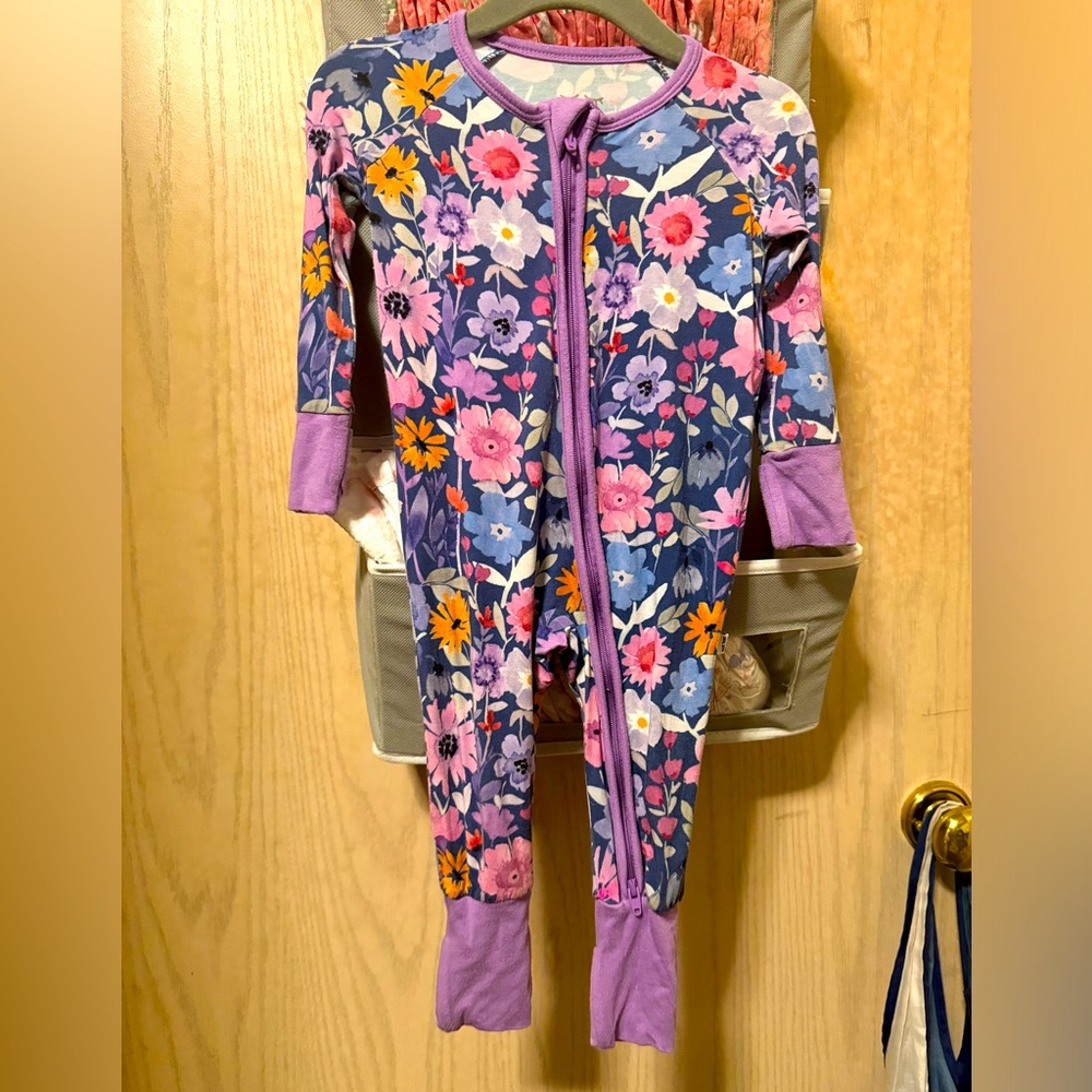 Little Sleepies Dusk Bloom Zippy size 3-6 months